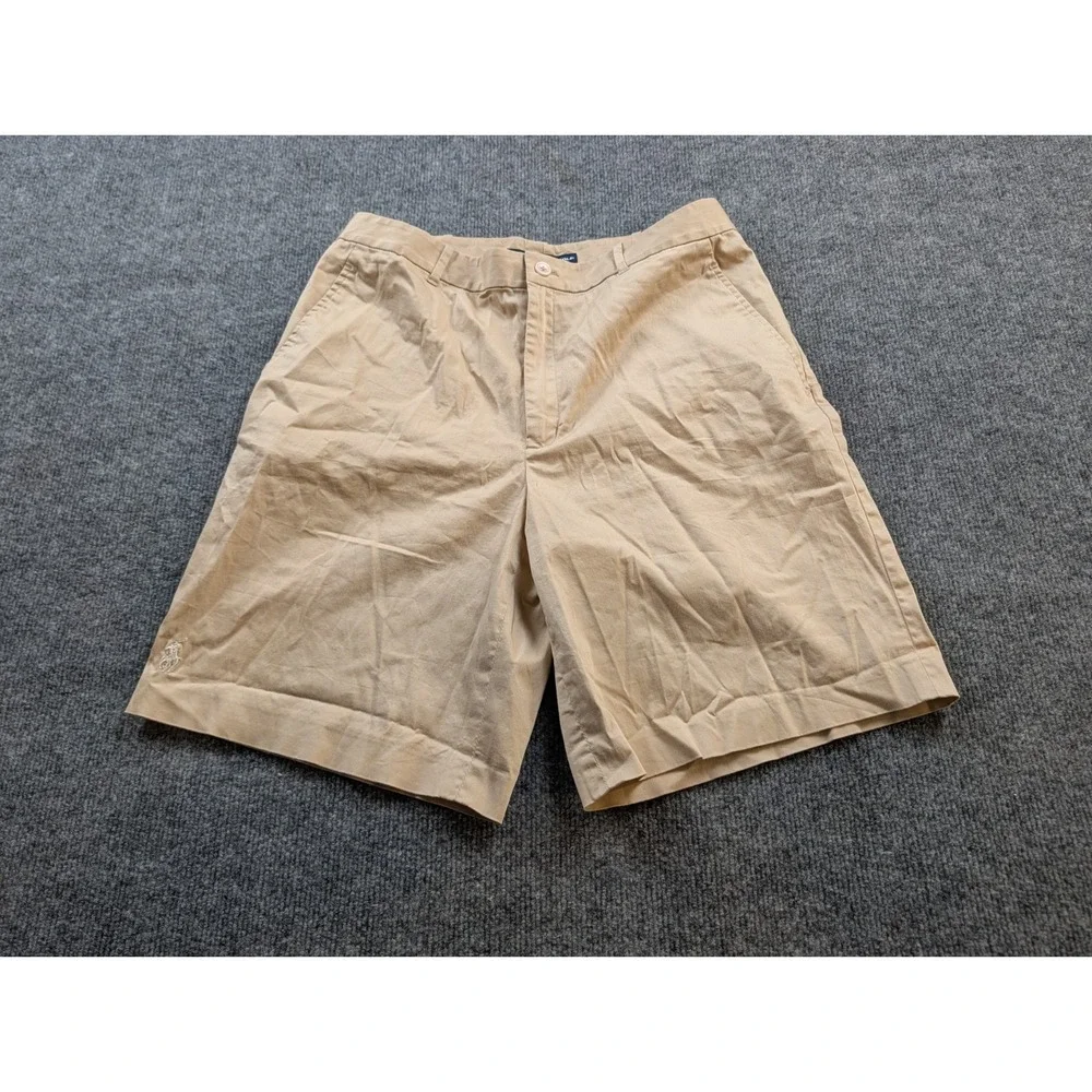 Ralph Lauren Golf Women's Size 8 Beige Chino Shorts Pony Logo Stretch Khaki